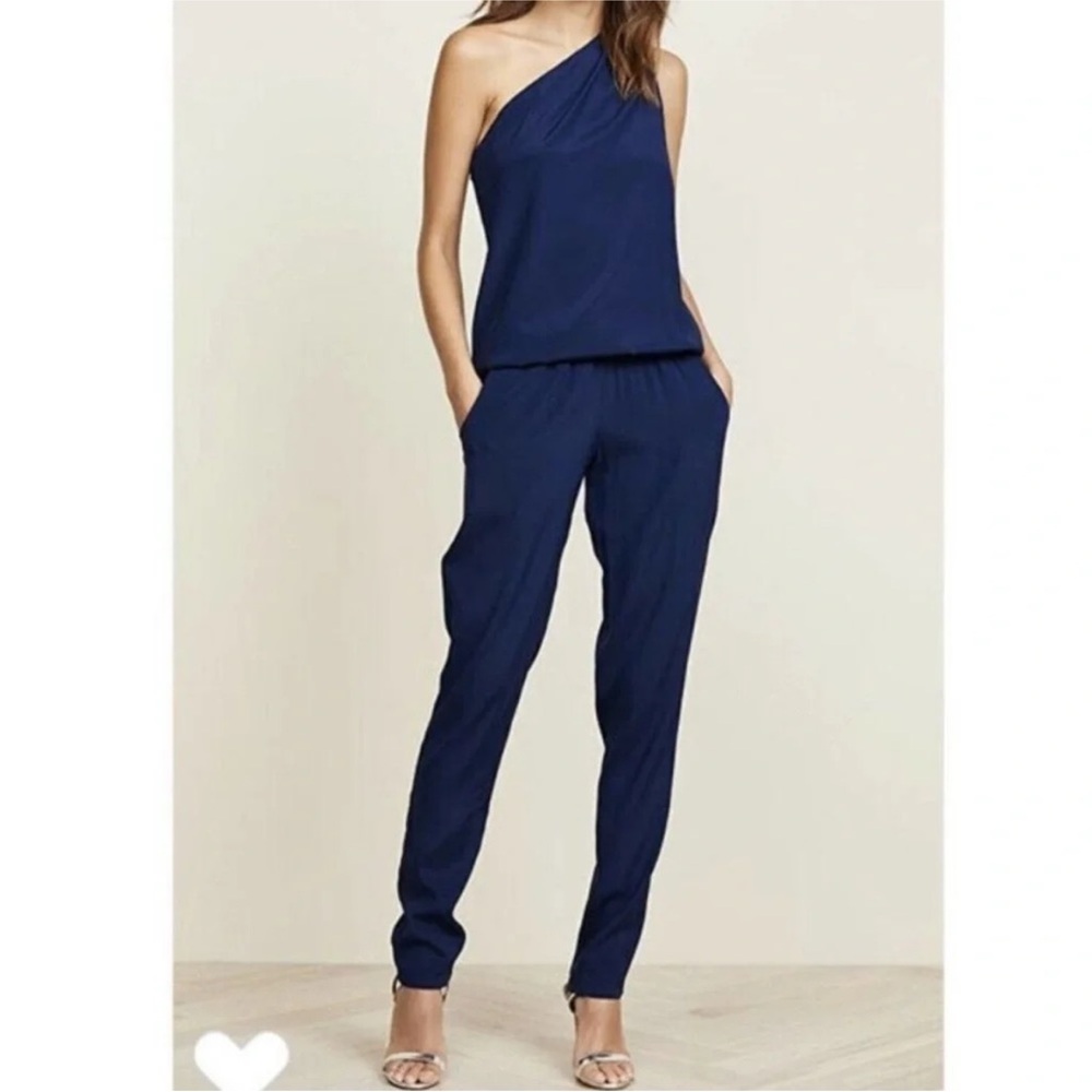 Ramy Brook Navy One Shoulder Jumpsuit